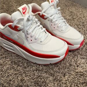 Nike Air Max 90 LV9 Women's White and Hot Coral Sneakers